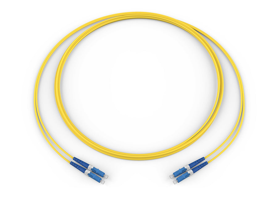 Fiber Optic Jumper 2 F LC Duplex to LC Duplex Zipcord Cable Standard Yellow Jacket 3M CORNING 040402G5116003M