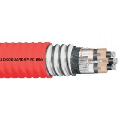 C-L-X Type MV-105 or MC-HL - 2 AWG - Red Jacket - 15KV | Nassau Cable