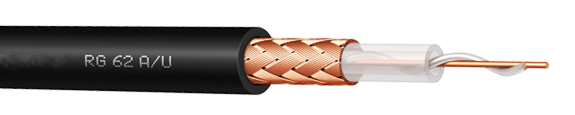 Alpha Wire 9062A 22 AWG RG 62A/U 93 Impedance Braid Shield PVC Jacket Coaxial Cable