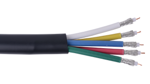 Belden 1164B 0101000 26 AWG Overall PVC jacket Black Bundled RGB Coax-3 Coaxial Cable