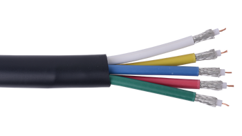 Belden 1164B 010500 26 AWG Overall PVC jacket Black Bundled RGB Coax-3 Coaxial Cable