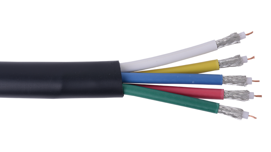 Belden Overall PVC jacket Black Bundled RGB Coax-3 Coaxial Cable