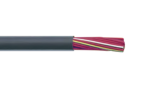 Alpha Wire F16004LW 16 AWG 4 Conductor Blue Unshielded  PVC Insulation 600V Industrial Series F Continuous Flex Cable
