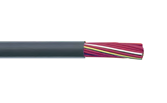 Alpha Wire F12007LW 12 AWG 7 Conductor Blue Unshielded  PVC Insulation 600V Industrial Series F Continuous Flex Cable