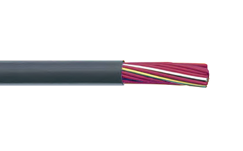 Alpha Wire F18025RW 18 AWG 25 Conductor Red Unshielded PVC Insulation 600V Industrial Series F Continuous Flex Cable