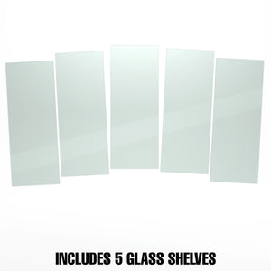 14"W x 36"L Tempered Glass Shelves Econoco SHGL1436 (Pack Of 5)
