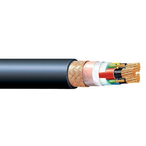 FX-TFOI1C300MM2VFD 1 Core 300 mm² FX TFOI 1.8/3KV Shipboard VFD Flexible Flame Retardant Copper Wire Braid Shield Cable