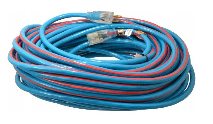 12 AWG 3C SJTW BLUE/RED 125V EXTREME WEATHER EXTENSION CORD CABLE