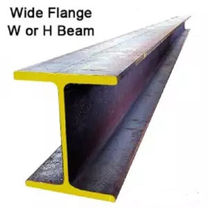 W 12 x 26 lb (12.22"H x 0.230"W x 6.49"FL) Steel H Beam