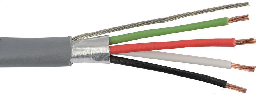 West Penn AQC290 22 AWG 2 Conductor Solid Water Resistant Shielded Security Cable