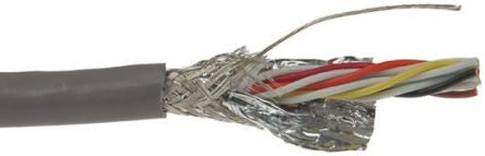 Alpha Wire 5123C 22 AWG 3 Pair SR-PVC Insulation 300V SupraShield Premium Foil Braid Xtra Guard Performance Cable