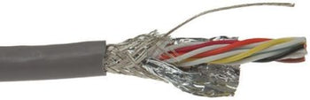 Alpha Wire 25133 18 AWG 3 Pair 300V SupraShield Premium Foil Braid Xtra Guard-2 Abrasion Resistant PUR Cable