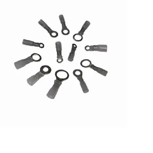Burndy YHSA10K14 12 - 10 AWG 1/4" Stud 1 Hole Tin-Plated Copper Heat Shrink Ring Tongue Terminal Lug