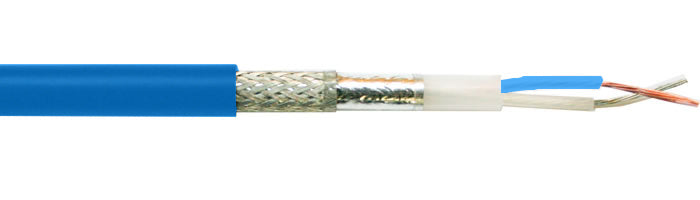 Alpha Wire Single Pair Foil/Braid Shield 600V FRPP Insulation Industrial Twinax Cable