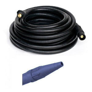 4/0 AWG 1C Type W Portable Round Power Cable Assembly With Cam-Lok Male/Female Ends, 50ft Lead