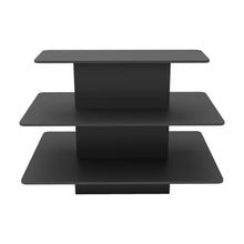 3-Tier Melamine Rectangular Table Black Econoco WD3RTBK