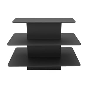 3-Tier Melamine Rectangular Table Black Econoco WD3RTBK