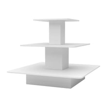 3-Tier Melamine Square Table White Econoco WD3SQWH