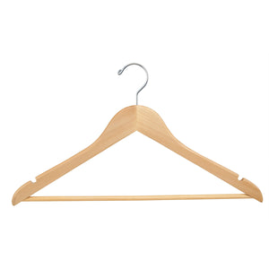 17" Wooden Wishbone Suit Hanger With Pants Bar Econoco WH1731BNC (Pack of 100)