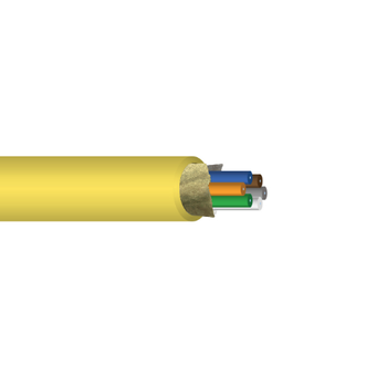 Indoor/Outdoor Singlemode 9µm Plenum OFNP Low Smoke PVC Yellow Jacket Fiber Cable