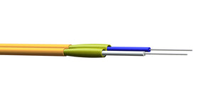 Corning 002T58-31131-24 2 Fiber 2.8mm OM2 Plenum Multimode 50&micro;m Zip Cord Tight Buffered Cable